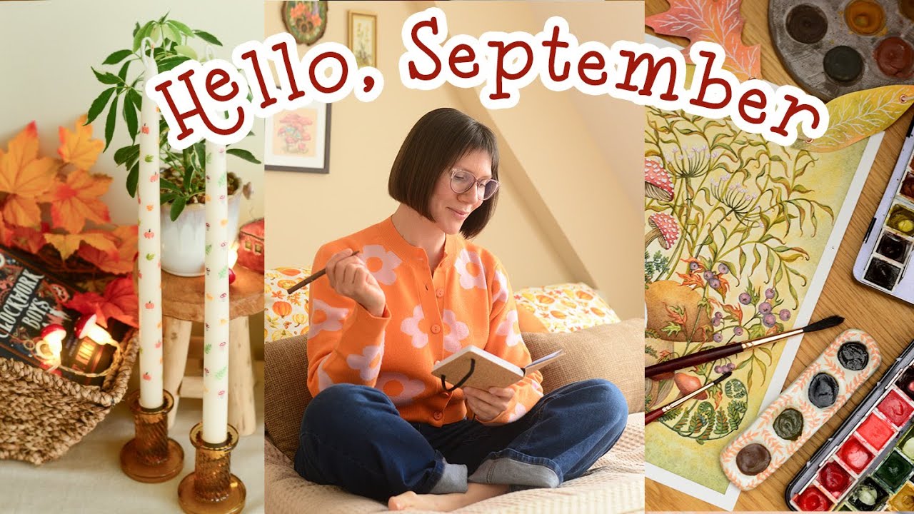 Hello, September: making a cinnamon-spiced breakfast, cosy fall DIY and a new watercolour painting