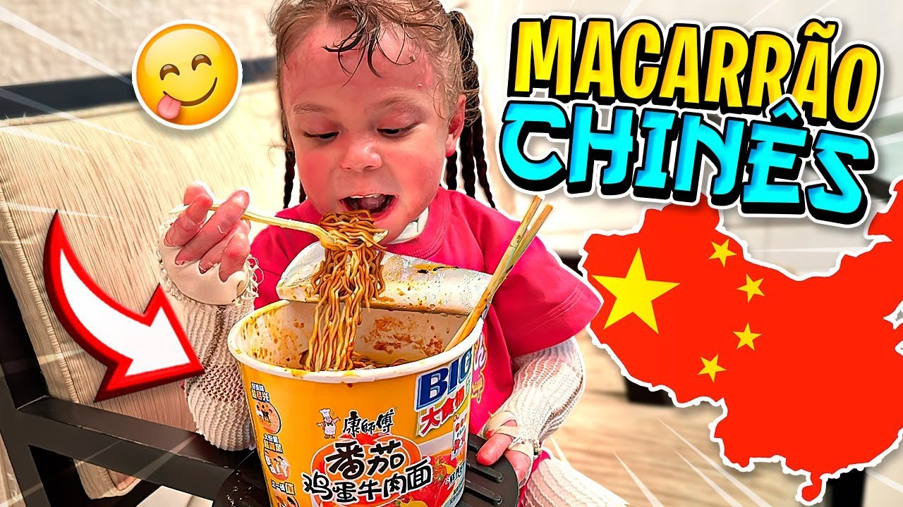 SARAH E ELOAH EXPERIMENTAM MACARRÃO DO JAPÃO ! OLHA NO QUE DEU !