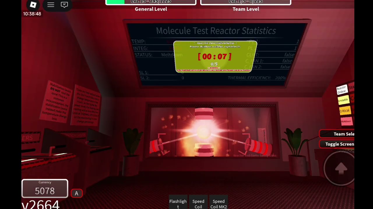 Reactor Test Game - Todos os eventos