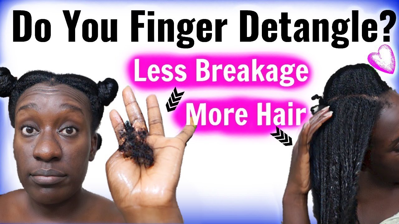 Natural Hair Routine | How To Finger Detangle Knotted 4c Hair