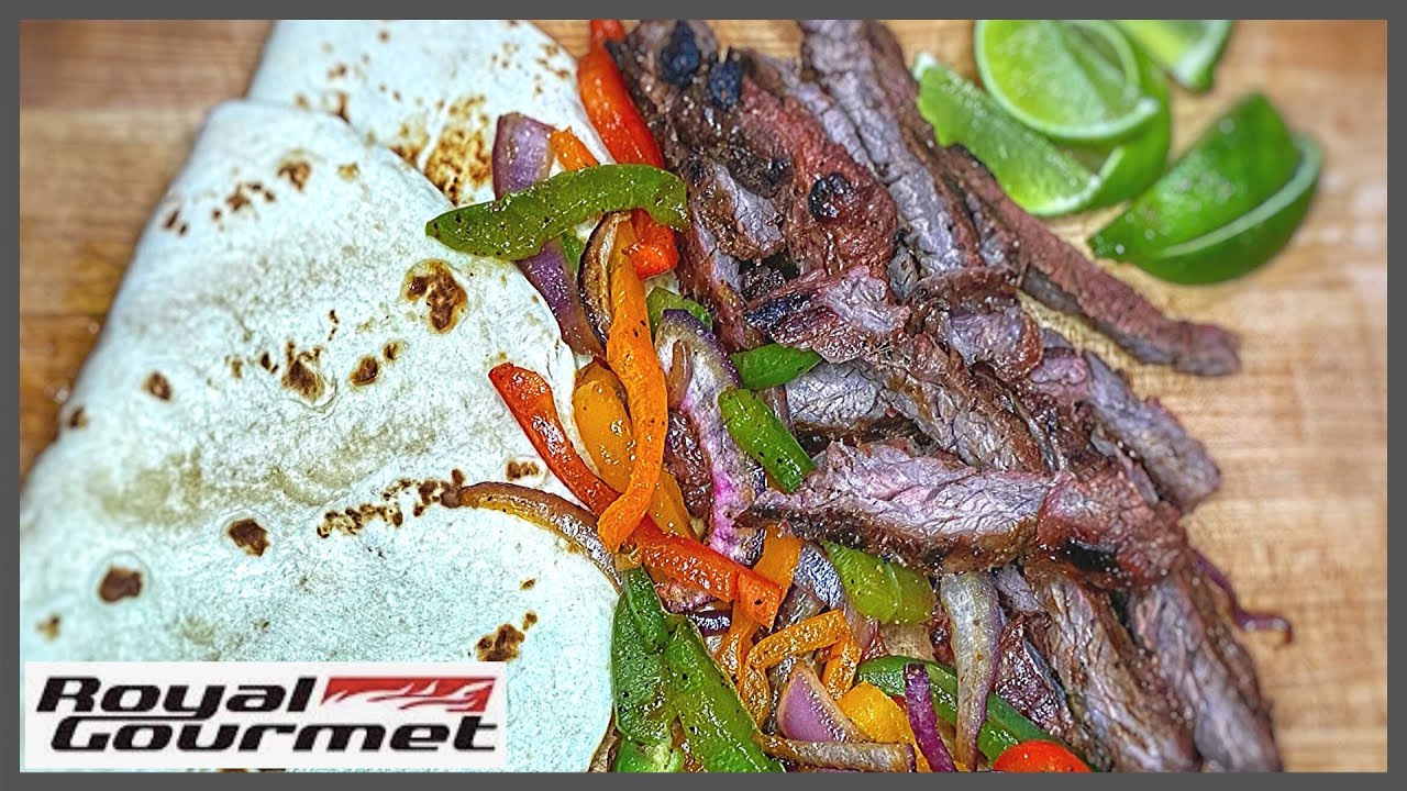 CARNE ASADA FAJITAS! | Royal Gourmet Combo Grill Recipes!