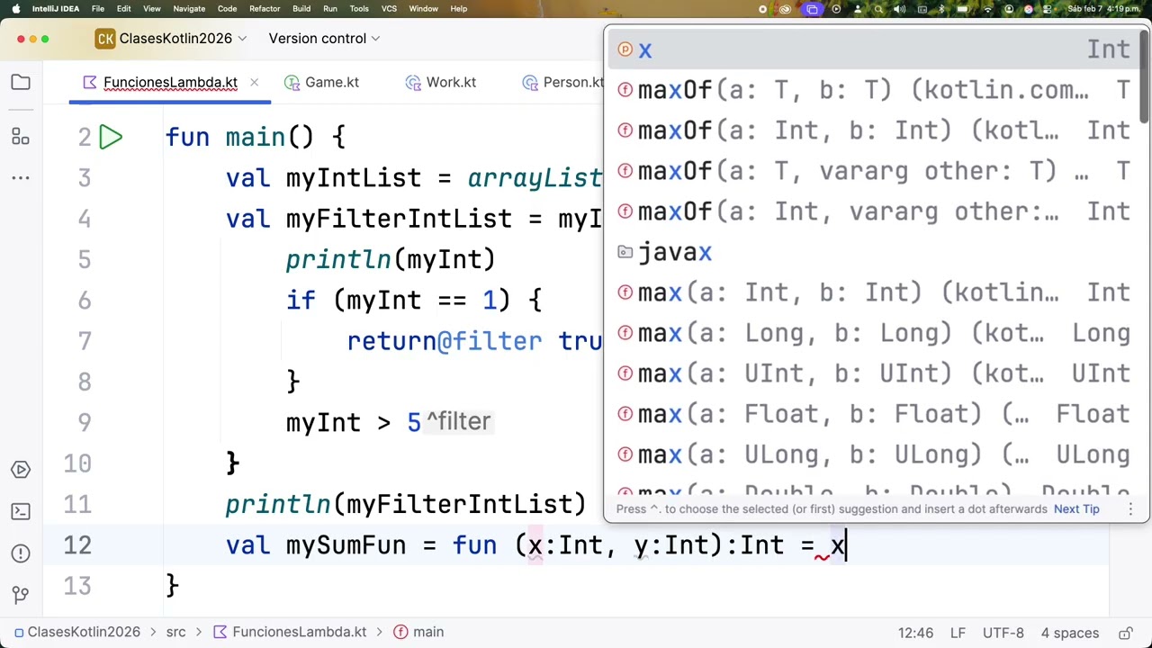Uso de funciones Lambda en Kotlin