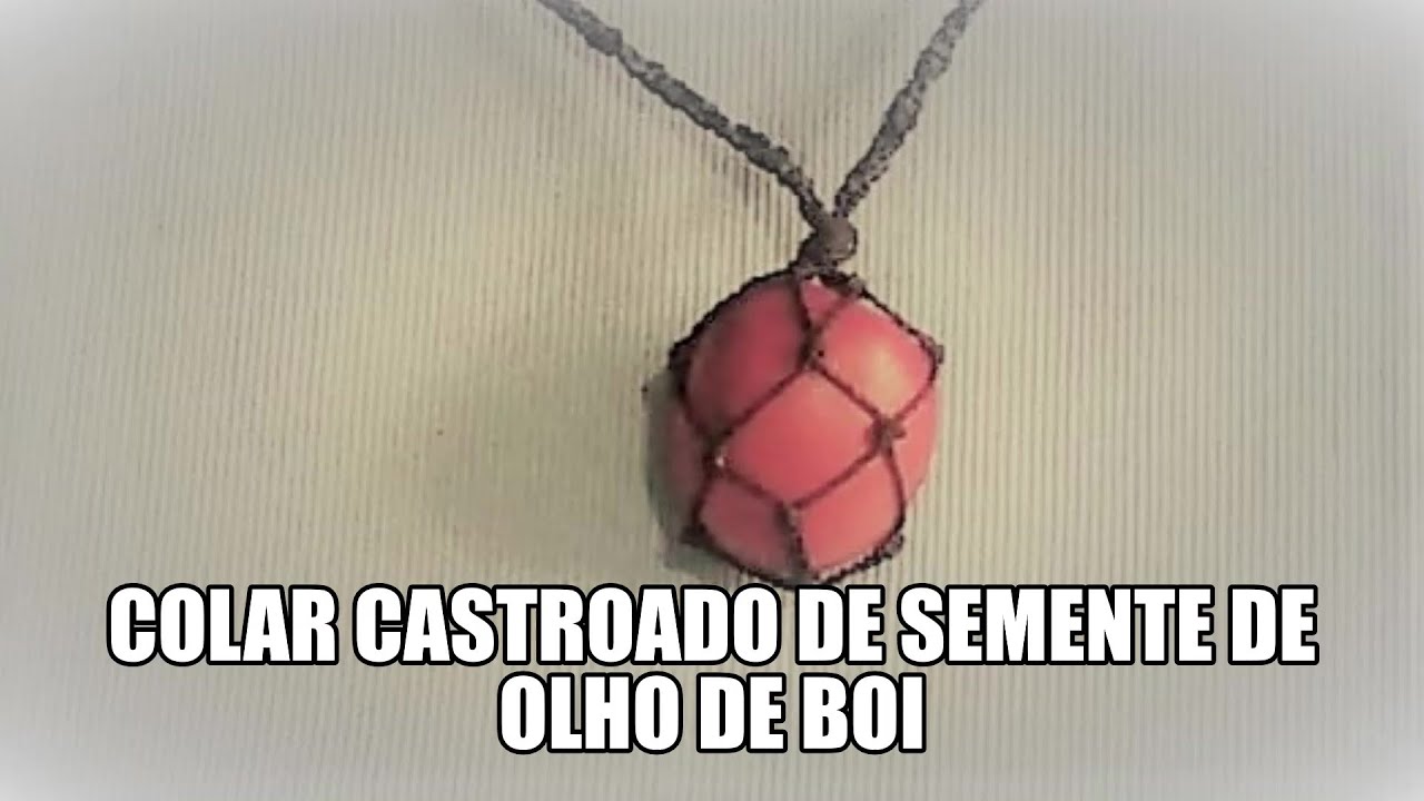 Como fazer um colar de pedra ou semente Castroada