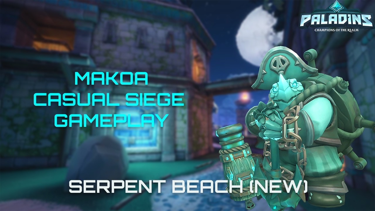 Close Call as 4v5 | Makoa on Serpent Beach (New) | Casual Siege | Paladins Gameplay