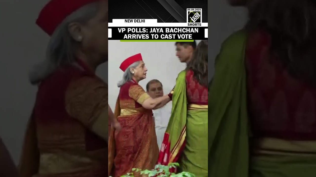 Jaya Bachchan arrives to cast votes for Vice Presidential Polls