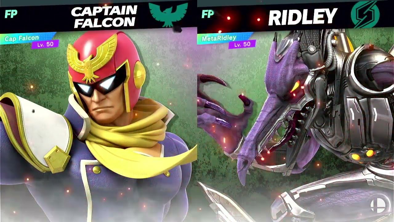 Super Smash Bros Ultimate Amiibo Fights Captain Falcon vs the World EX vs Meta Ridley