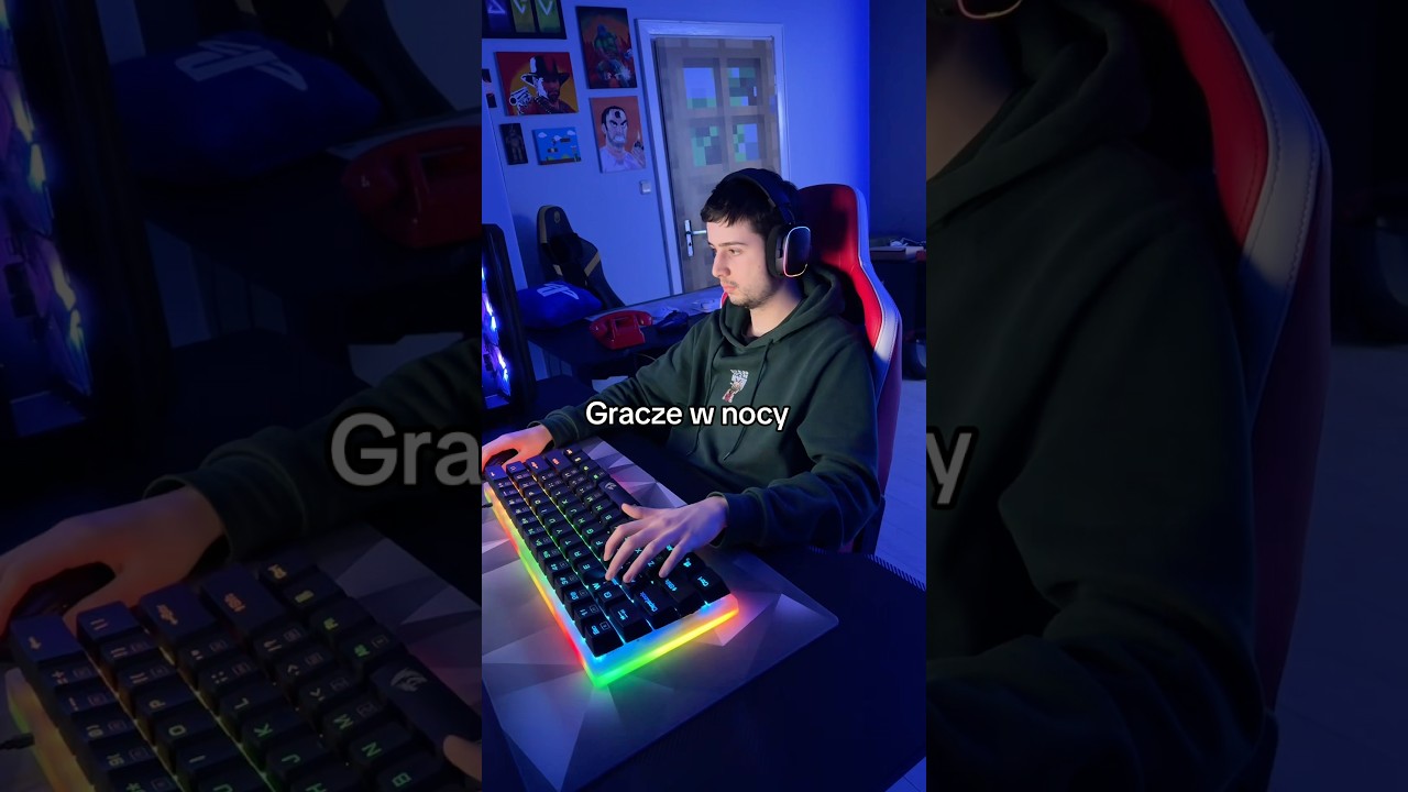 Jak grasz w nocy to często się wydaje że coś się tam czai😅 #gamer #gry