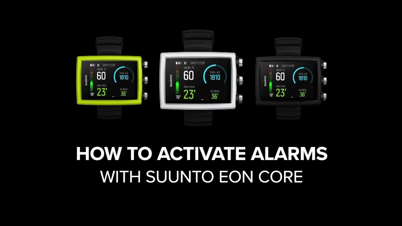 Suunto EON Core  - How to activate alarms