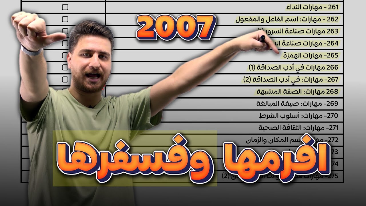 من الفوضى إلى خطة الإنجاز المدروسة - توجيهي 2007 | (علمي / أدبي)
