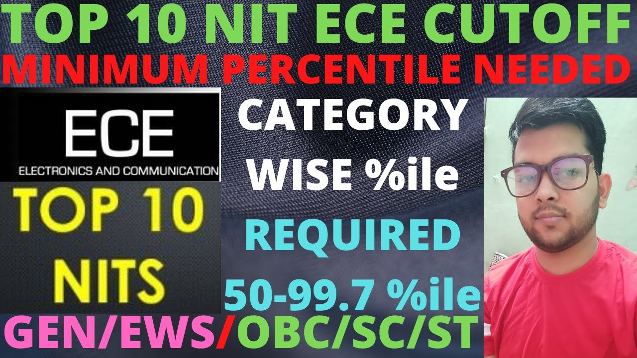 JEE Mains 2021 | Top 10 NIT ECE Cutoff | Minimum percentile needed | Category wise cutoff | JEE2021