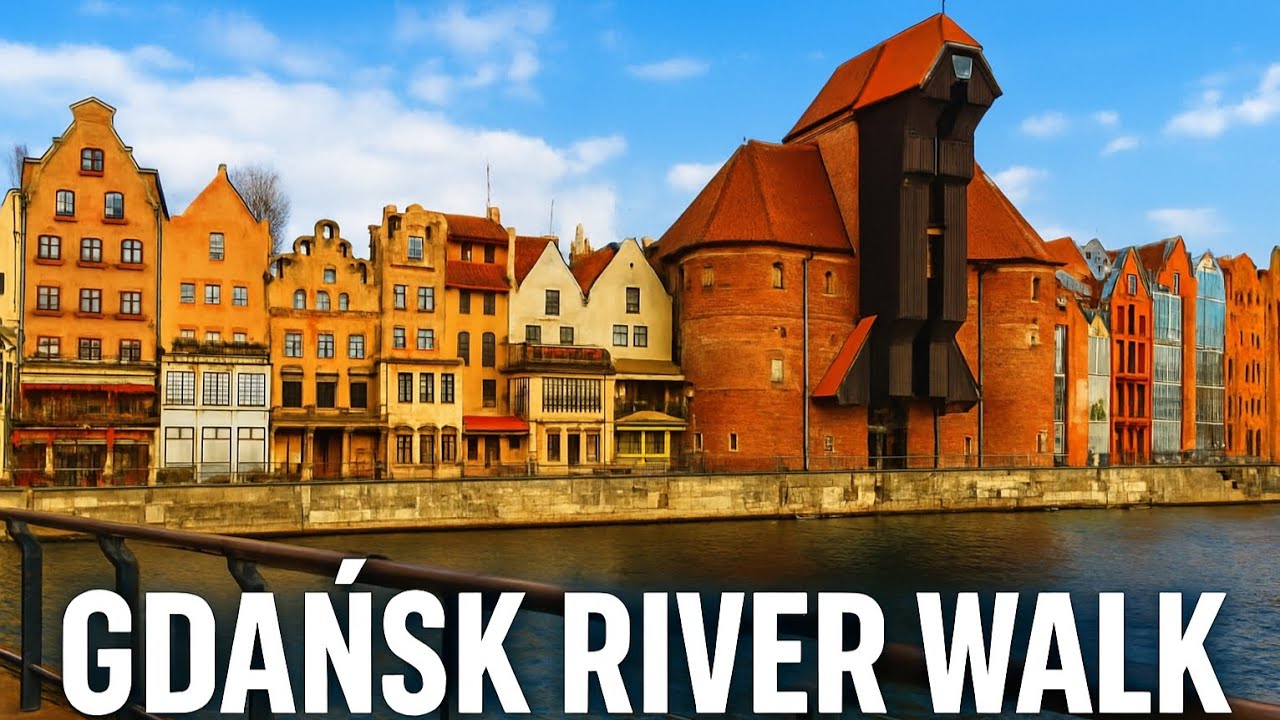 [PART 2/2] Gdansk Riverside Walking Tour 4K | Granary Island, Marina & Crane View