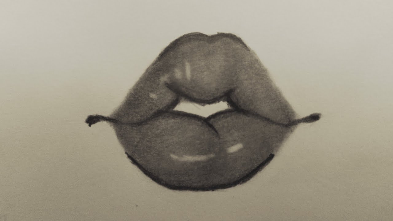 How to Draw Realistic Lips with Pencil | Step-by-Step Easy Tutorial .