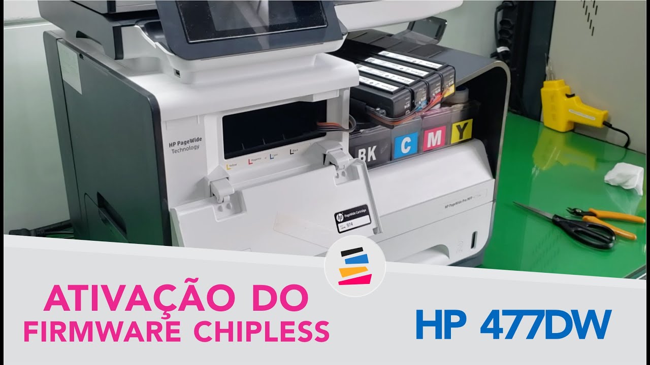 Ativação do Firmware Chipless na Impressora Multifuncional HP PageWide 477DW