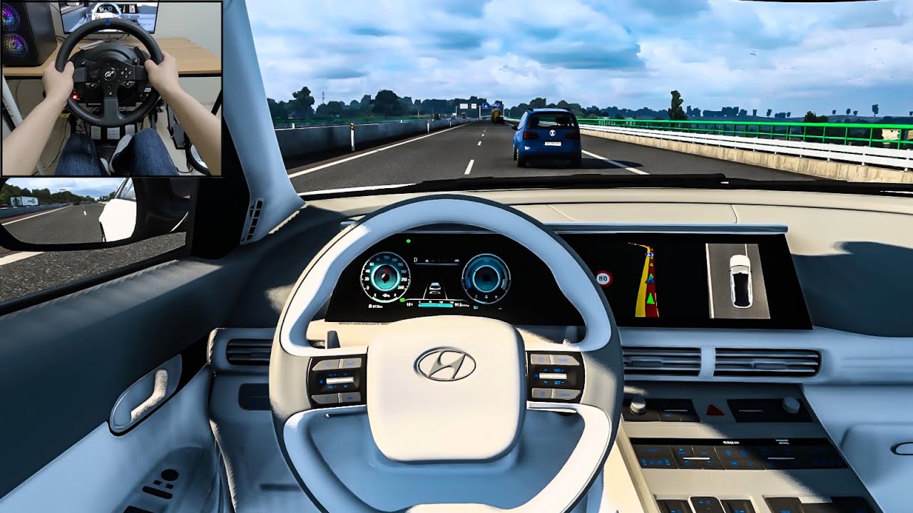 Euro Truck Simulator 2 - Hyundai Nexo [Steering wheel gameplay]