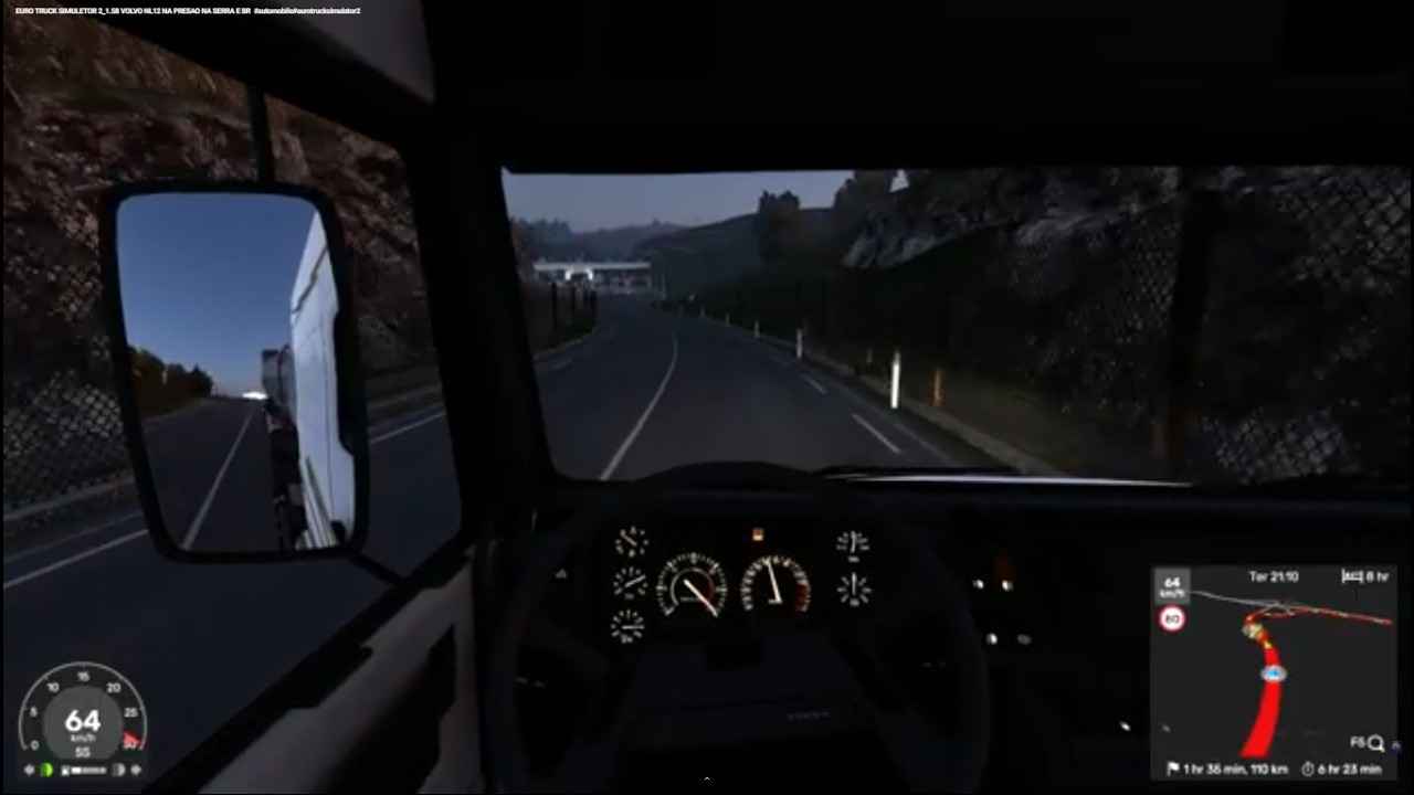 EURO TRUCK SIMULETOR 2_1.58 VOLVO NL12 NA PRESAO NA SERRA E BR  #automobile  DE NOITE #ETS2