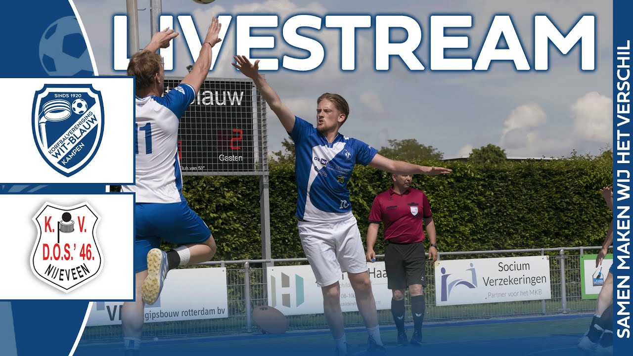 LIVESTREAM | Wit-Blauw/Green Organics 1 vs. DOS`46/VDK Groep 1 (live)