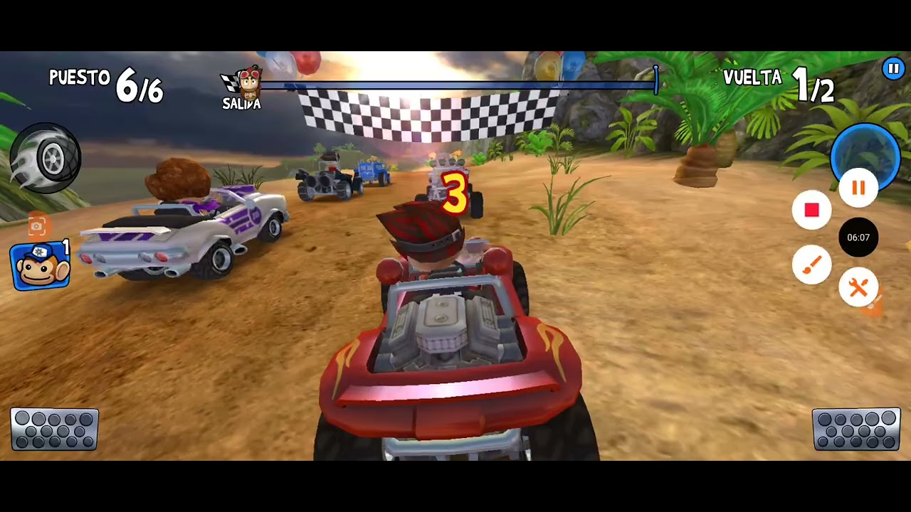 Parte 2 jugando beach buggy racing 🚗🚗