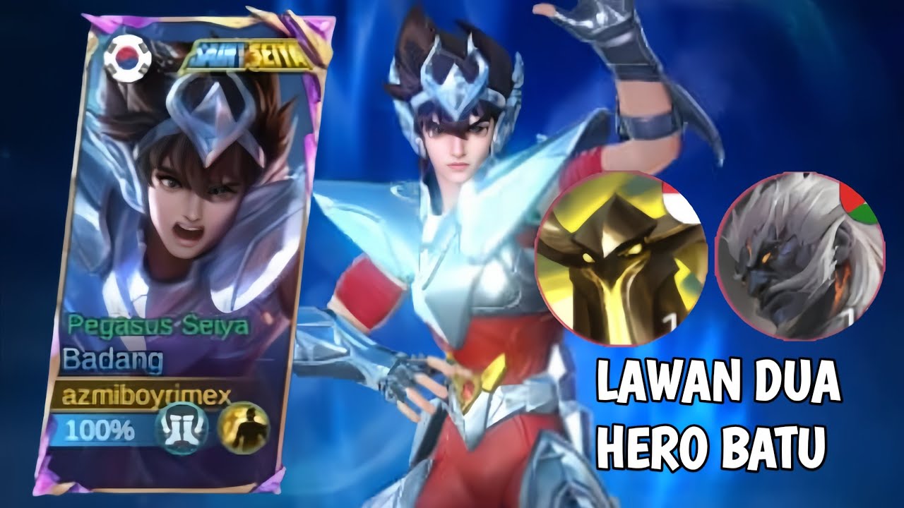 REVIEW SKIN BADANG PEGASUS SEIYA MALAH KETEMU 2 HERO BATU!! Apakah Bisa Menang