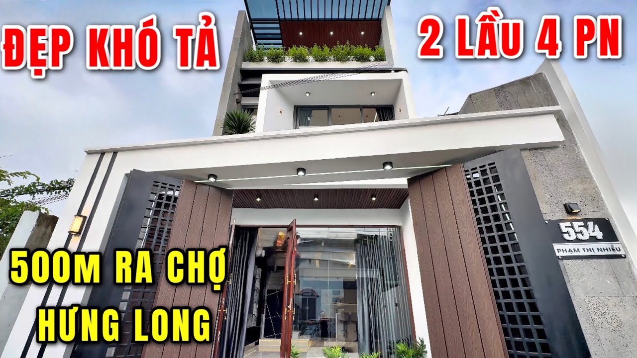 ĐẸP KHÓ TẢ 🥹 NHÀ PHỐ HIỆN ĐẠI KẾ CHỢ HƯNG LONG ĐẦY ĐỦ TIỆN NGHI