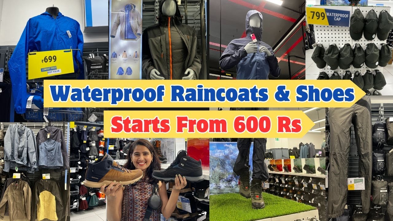 Monsoon Essentials Under Budget | Waterproof Raincoat, Shoes, Cap | Decathlon Prabhadevi