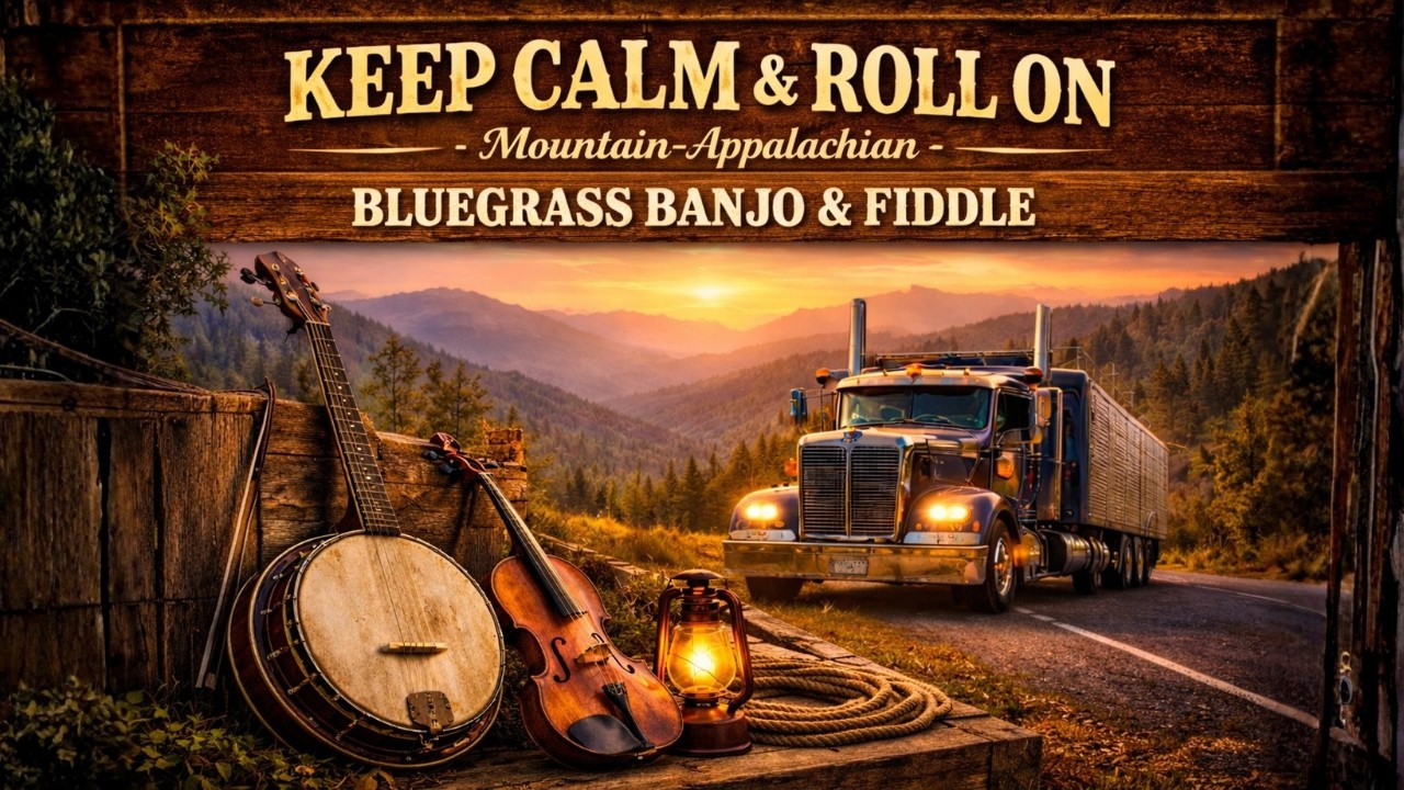 Mountain Appalachian Bluegrass Banjo & Fiddle | Keep Calm & Roll On (Instrumental)  60-Min Drive Mix