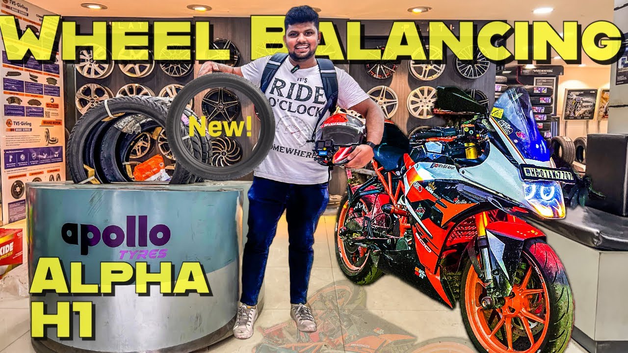 Wheel Balancing in Kolkata | Apollo Alpha H1 tyre for Ktm