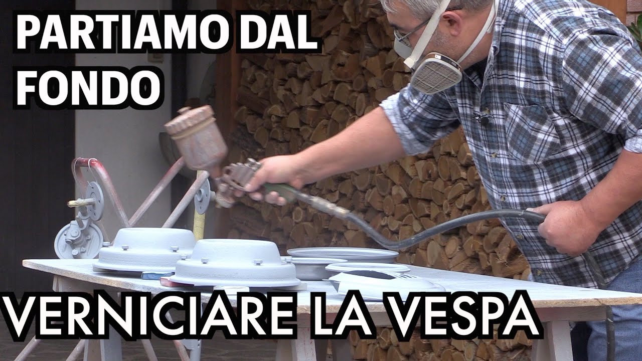 Verniciare la Vespa: fondo ai pezzi