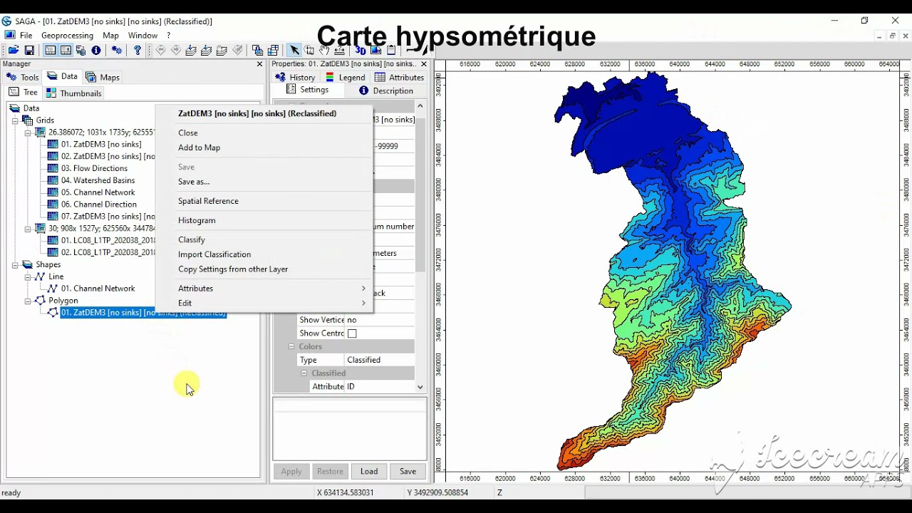 Caract&eacute;risation de quelques g&eacute;orisques (hypsom&eacute;tries, Slop, LS Factor et NDVI).