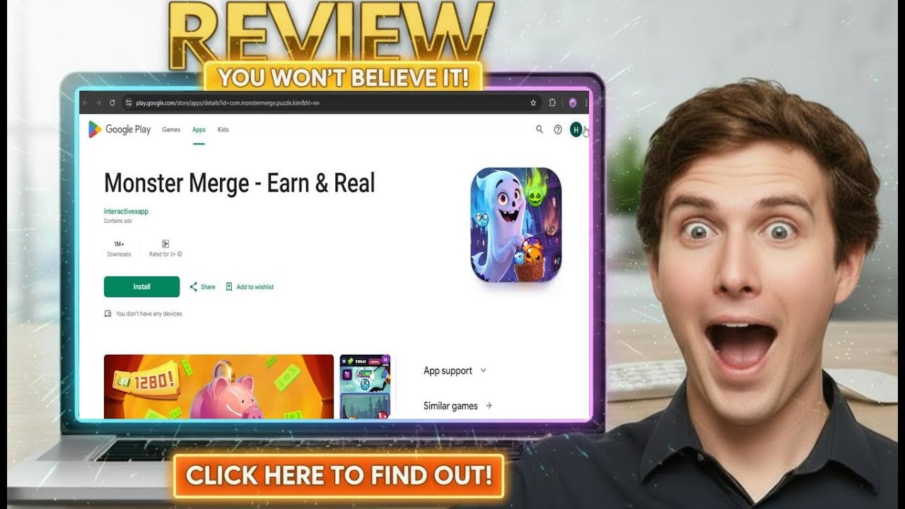 Monster Merge Real or Fake Real Money Earning App Review and Withdrawal Proof