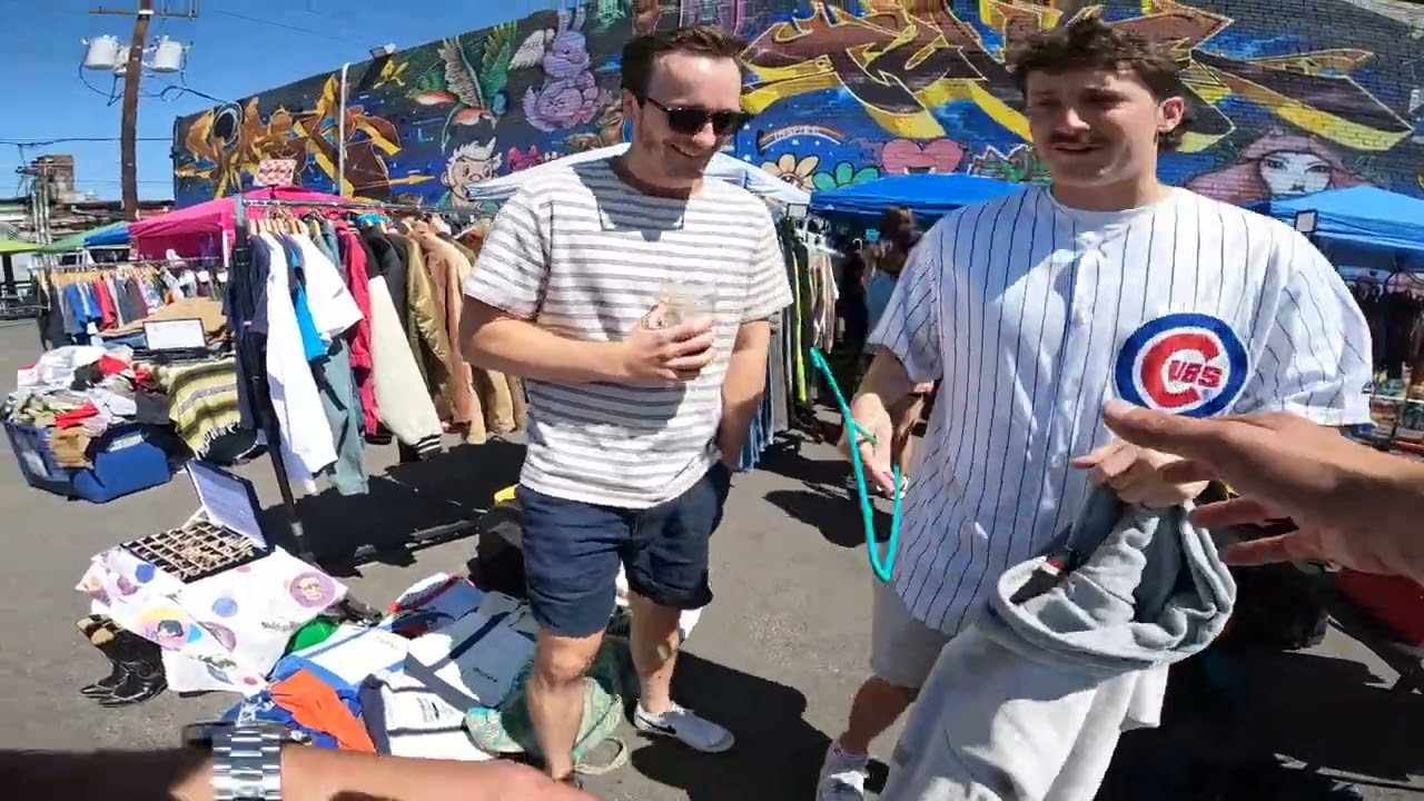 POV Making $1700 Selling Clothes at Local Market!