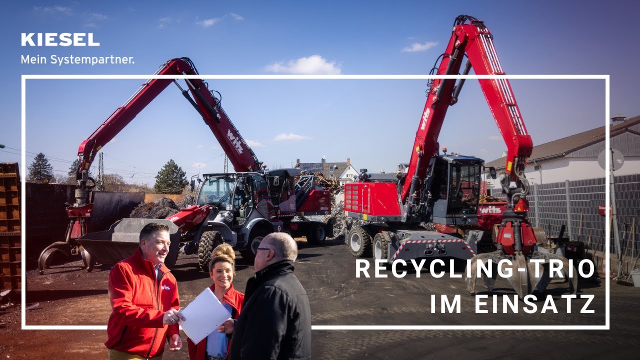RECYCLING-TRIO im Einsatz bei der BERND WITZ GmbH - Fuchs MHL335F, MHL320F und Kramer IRL6-35T