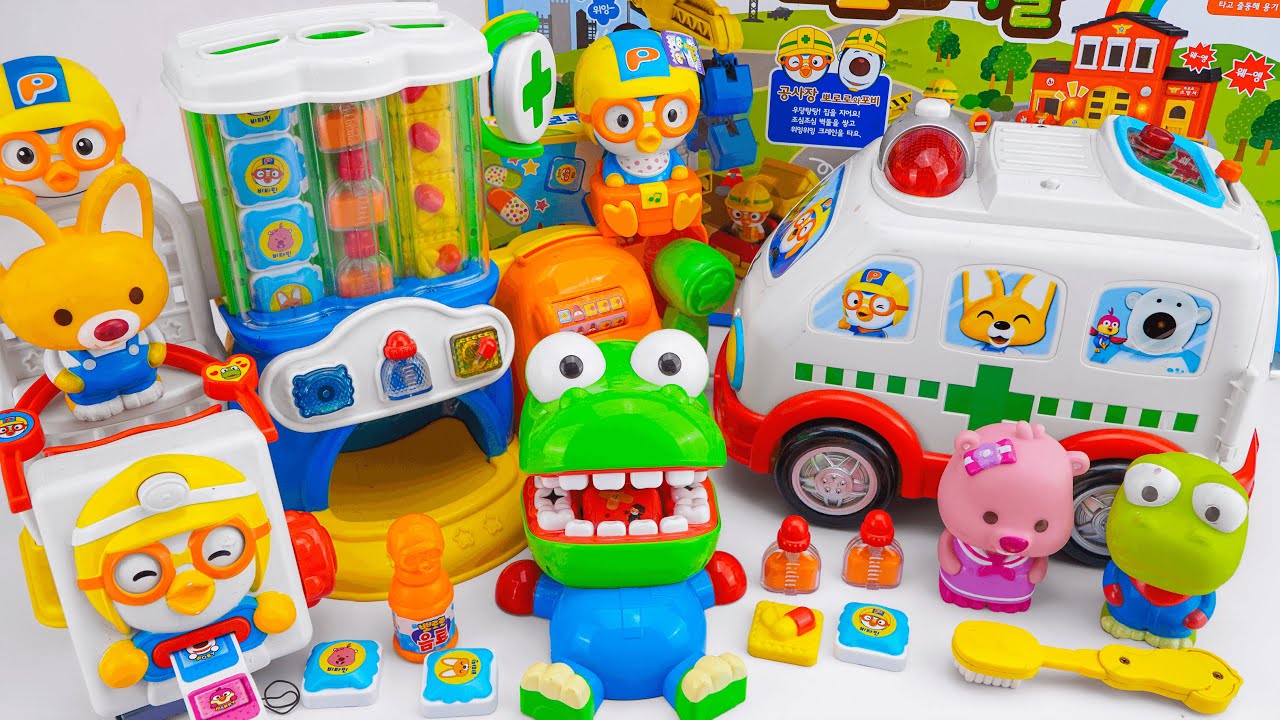[🌟Toy ASMR🌟] Pororo Doctor Toys & Ambulance Playset ASMR | Review Toys