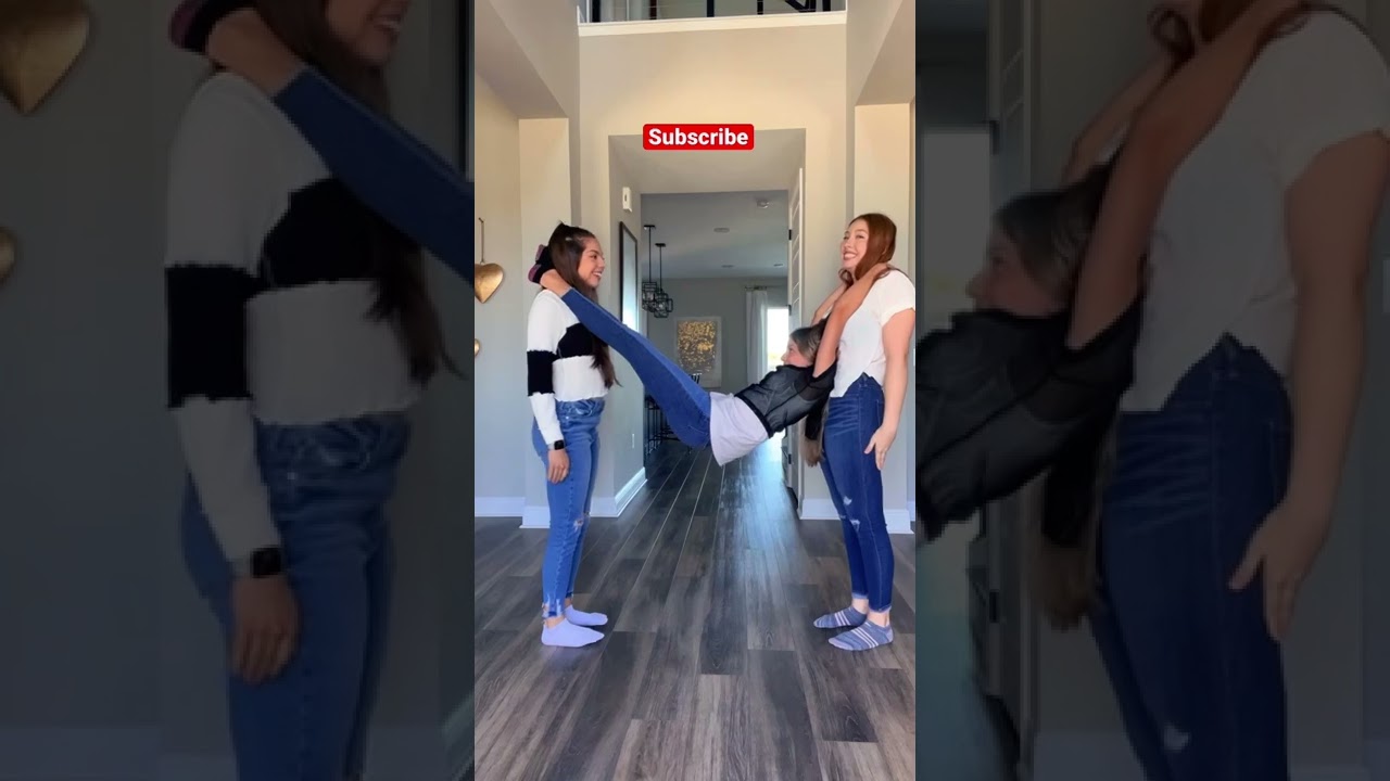 3 Person Yoga Challenge!! 🤸&zwj;♂️😆 (First Class - Jack Harlow 🎶) | Triple Charm #shorts