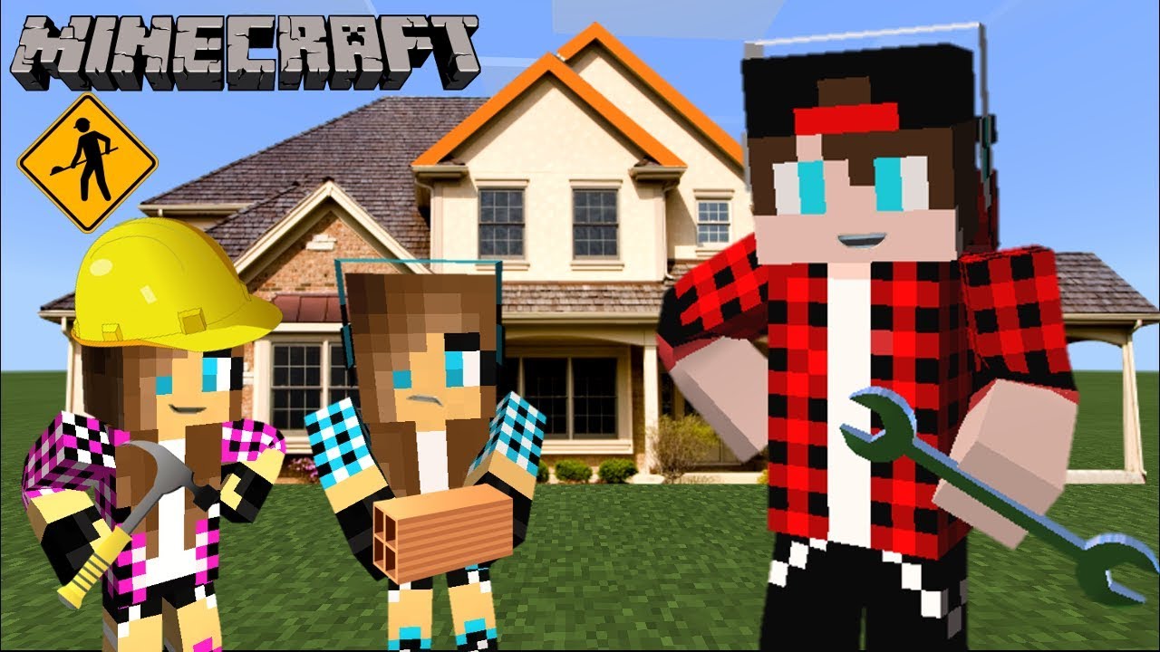 MINECRAFT SOBREVIVÊNCIA #1 - NOSSA CASINHA !!  - Estevão, Milla e Milly