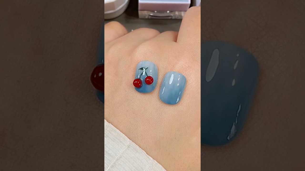 Here&rsquo;s a Tutorial on 3D Cherry Nails 🍒 | Vettsy