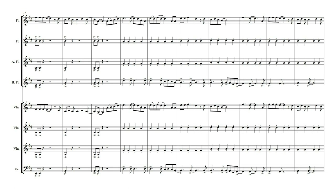 LAST CHRISTMAS  (String Quartet and Flute Quartet)