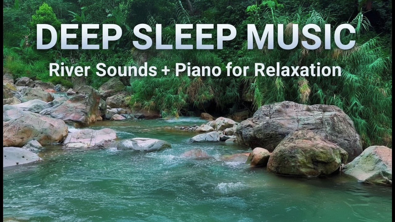 Peaceful River Ambience with Soft Piano Music for Deep Sleep and Natural Anxiety Relief