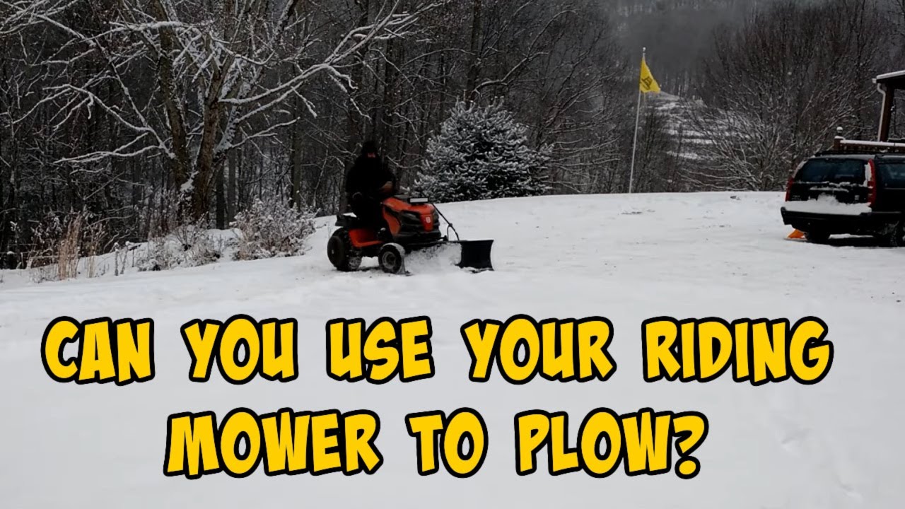Husqvarna Garden Tractor Plowing Some Snow