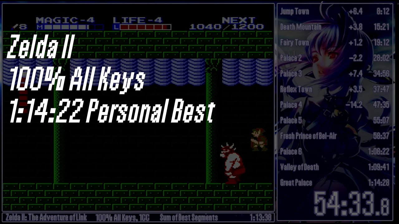 Zelda II 100% All Keys 1:14:22