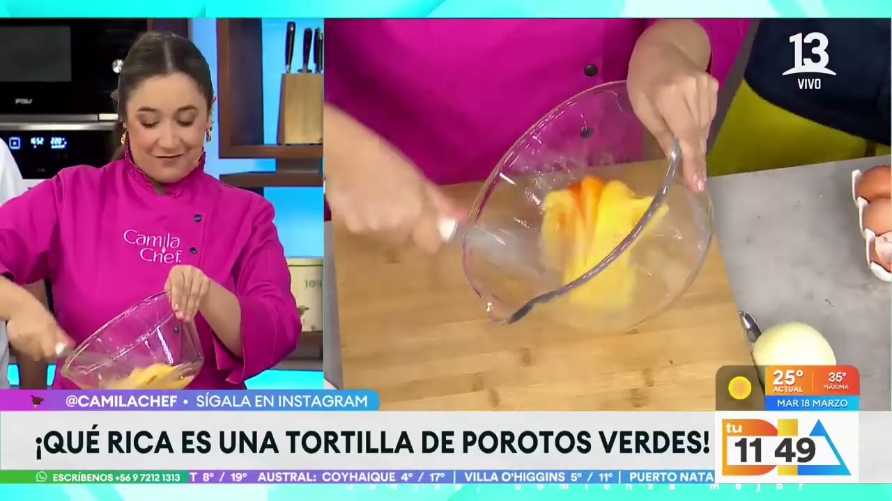 Camila Chef cuenta los secretos de la preparación de una buena tortilla de porotos verdes |Tu Día|