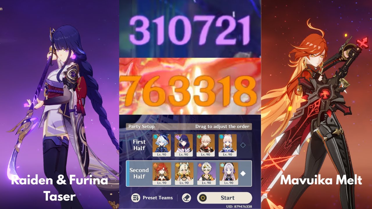 New 6.0 Luna-1 Abyss Floor 12 run | Genshin Impact | Clash Impact