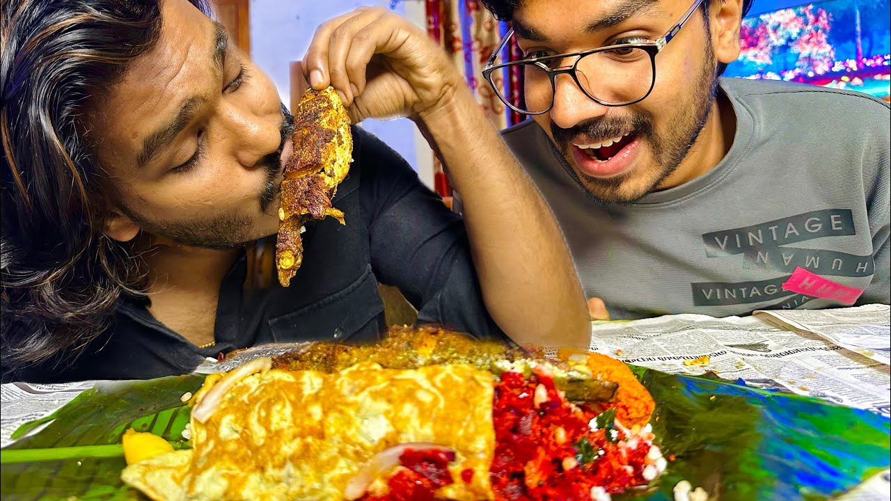 kerala traditional pothichoru | and special papad curry eating and cooking