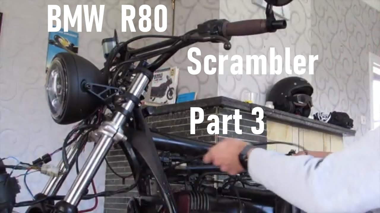 BMW R80 Scrambler - Part 3: Handlebars, Controls, Cable routing