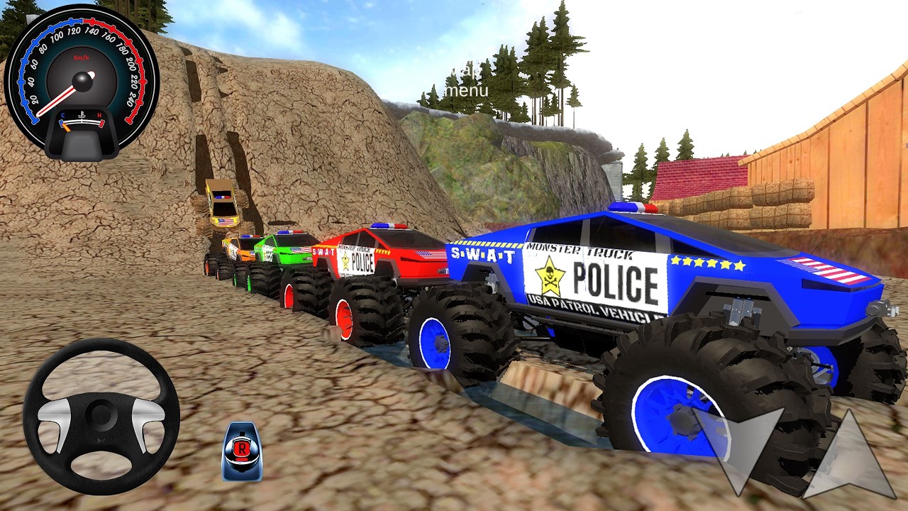 Juego de Carros - Police Monster Trucks Impossible Driver #2 - Cars Extreme Racing android GamePlay