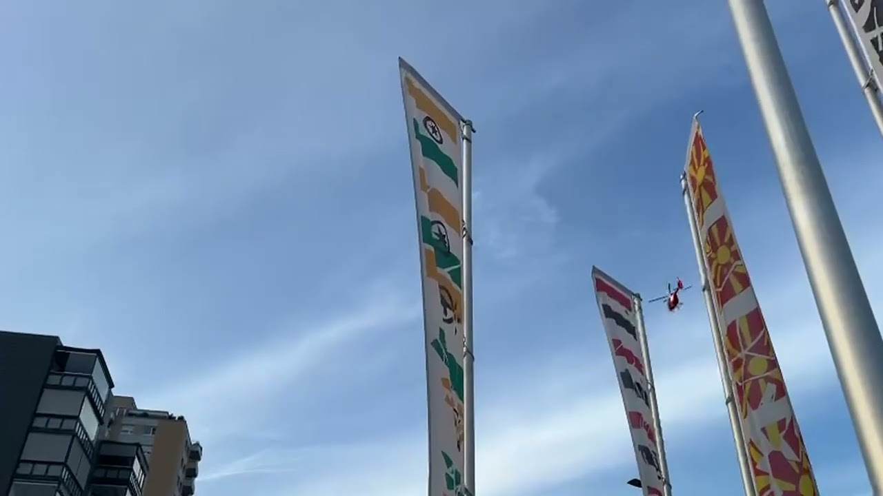 SRF News: Helikopter kreisen &uuml;ber dem Markthof in Nussbaumen AG 13.06.2024