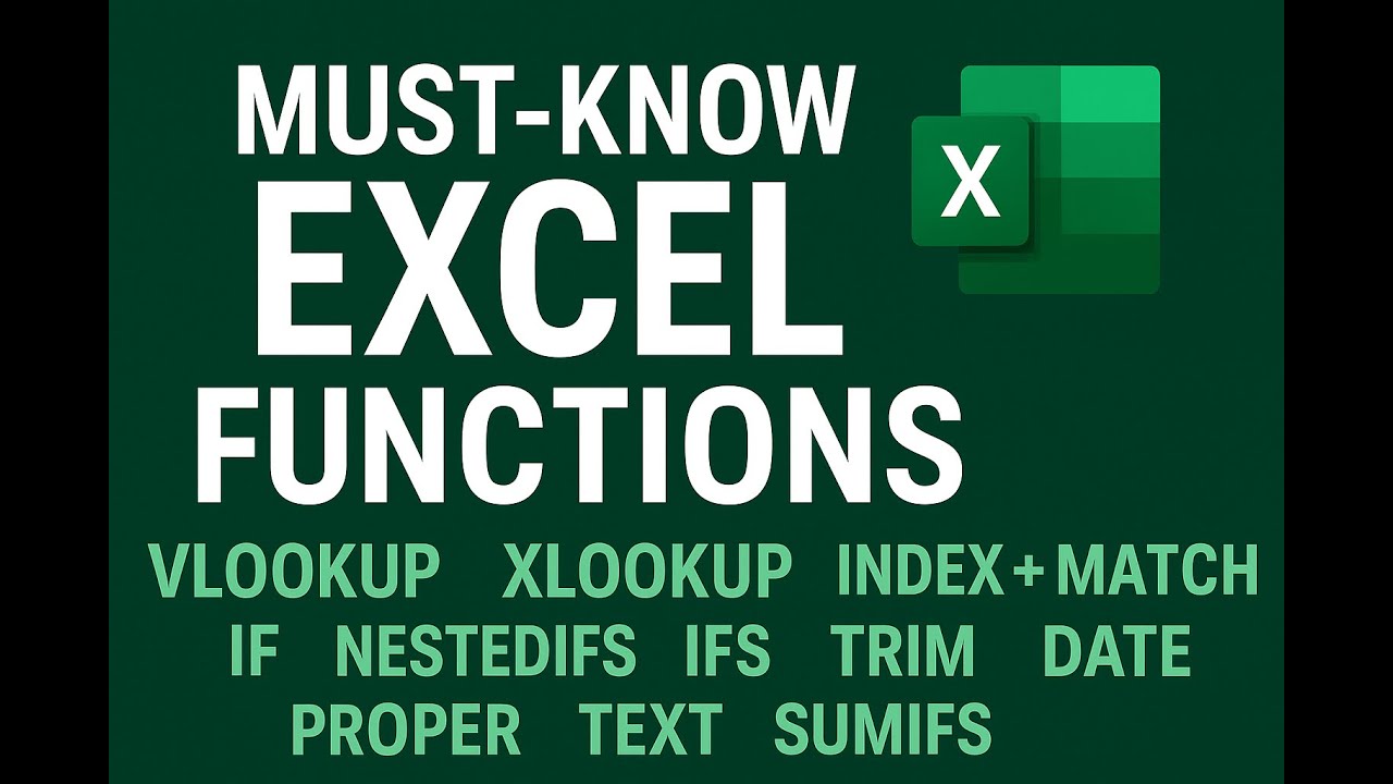 10 самых важных функций в Excel и Google Sheets | VLOOKUP, XLOOKUP, INDEX+MATCH и другие