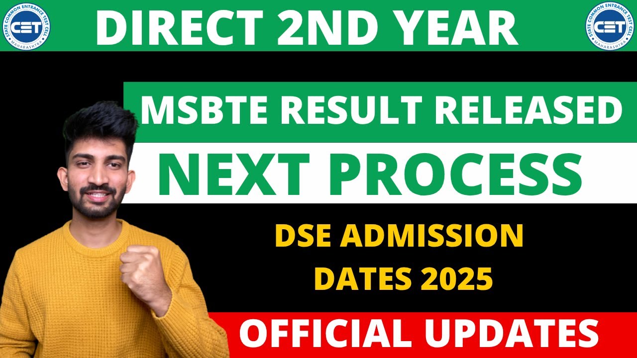 Direct Second Year Engineering Admission Updates 2025 | What to Do Next after MSBTE Result 2025