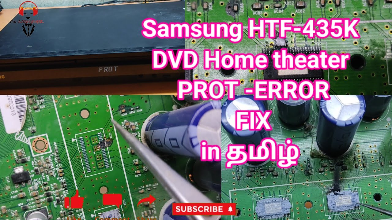 Samsung HTF-435K DVD Home Theater PROT- Error Fix #samsung #sony #protection #repair #nosound