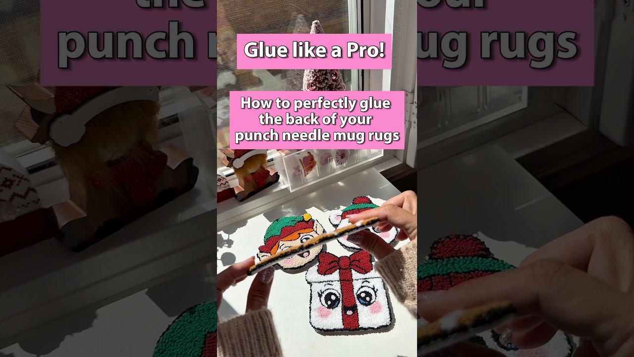 Glue Like a Pro - Punch needle gluing tutorial 💝#punchneedle #howtopunchneedle#beginnersstitch