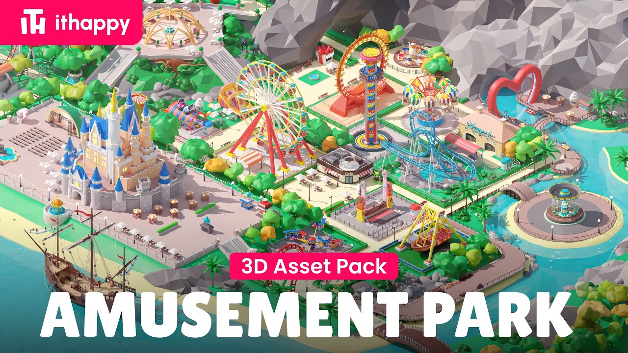 Amusement Park - 3D Low Poly Asset Pack for Games